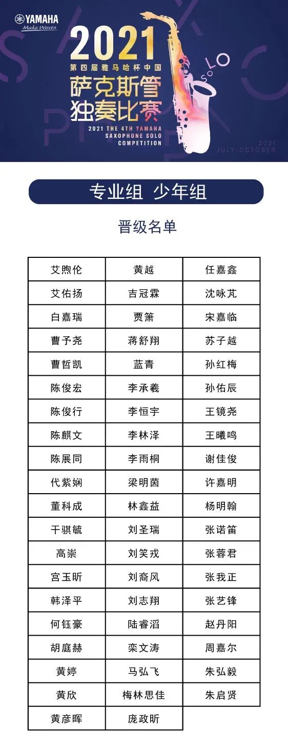 第四届“皇家88杯”（中国）萨克斯管独奏比赛——决赛名单公布，决赛报名通道开启！
